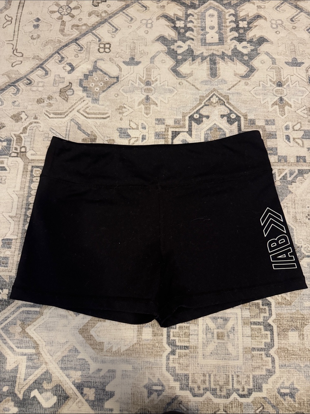IAB MFG Black High Rise Athletic Workout Shorts Size Large 10